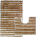 OLIVIA ROCCO Amalfi 2 Piece Bath Mat Set 100% Cotton Jumbo Plush Absorbent Pedestal Bath - Joe’s Haven