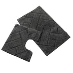 OLIVIA ROCCO Bali Bath Mat And Pedestal Set Luxurious Super Absorbent Easy Care Non Slip - Joe’s Haven