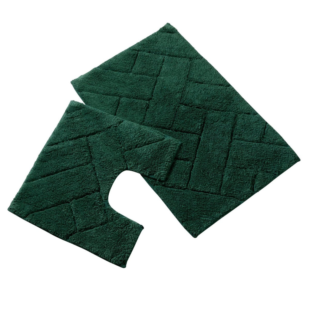OLIVIA ROCCO Bali Bath Mat And Pedestal Set Luxurious Super Absorbent Easy Care Non Slip - Joe’s Haven
