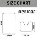 OLIVIA ROCCO Bali Bath Mat And Pedestal Set Luxurious Super Absorbent Easy Care Non Slip - Joe’s Haven
