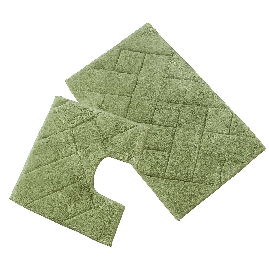 OLIVIA ROCCO Bali Bath Mat And Pedestal Set Luxurious Super Absorbent Easy Care Non Slip - Joe’s Haven