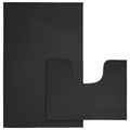 OLIVIA ROCCO Monaco 2 Piece Bath Mat And Pedestal Set Non Slip Water Absorbent 100% Cotton Easy - Care Hotel - Quality Textile - Joe’s Haven