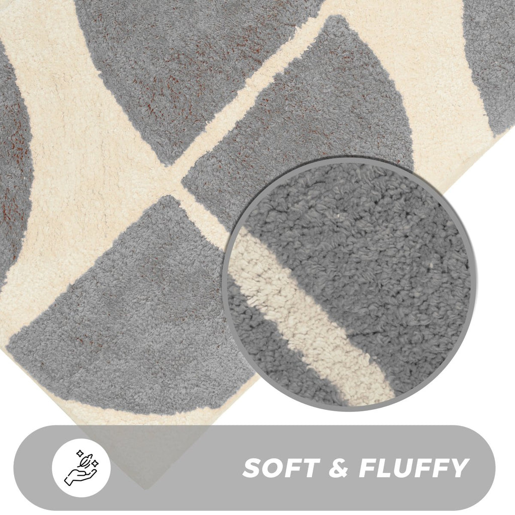 OLIVIA ROCCO Stockholm Bath Mat Non Slip Backing Super Soft Water Absorbent Cotton Blend - Joe’s Haven