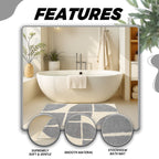 OLIVIA ROCCO Stockholm Bath Mat Non Slip Backing Super Soft Water Absorbent Cotton Blend - Joe’s Haven