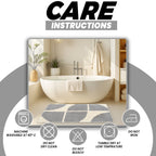 OLIVIA ROCCO Stockholm Bath Mat Non Slip Backing Super Soft Water Absorbent Cotton Blend - Joe’s Haven