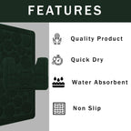 OLIVIA ROCCO Cali Bubbles Emerald Green Bath Mat And Pedestal Set Non Slip Hotel - Quality Everyday Comfort - Joe’s Haven