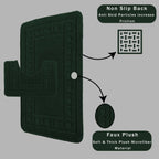 OLIVIA ROCCO Miami 2 Piece Emerald Green Bath Mat And Pedestal Set Non Slip Super Soft Easy - Care Home Essential - Joe’s Haven