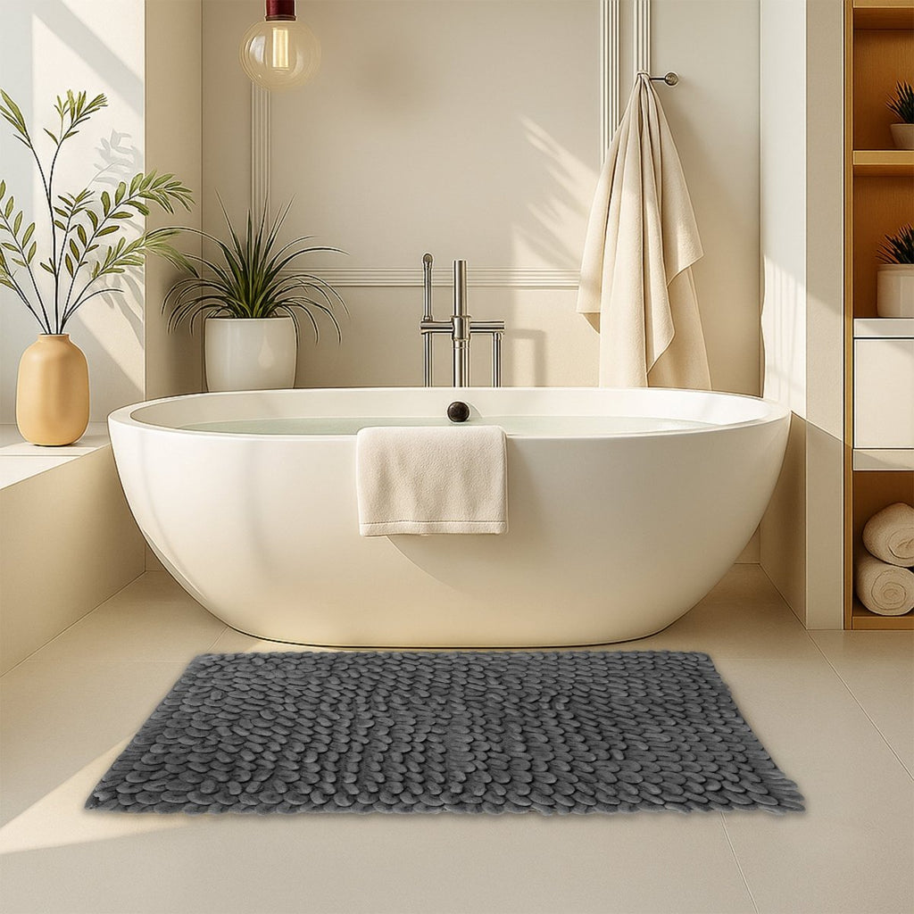 OLIVIA ROCCO Jumbo Loop Bath Mat Non Slip Water Absorbent Rug Easy - Care Hotel - Quality Textile - Joe’s Haven