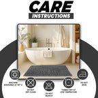 OLIVIA ROCCO Jumbo Loop Bath Mat Non Slip Water Absorbent Rug Easy - Care Hotel - Quality Textile - Joe’s Haven
