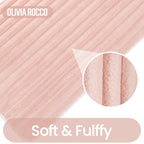 OLIVIA ROCCO 2 Piece Ribbed Bath Mat Set Pink Extra Soft Non Slip Super Absorbent - Joe’s Haven