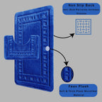 OLIVIA ROCCO Miami 2 Piece Royal Blue Bath Mat and Pedestal Set Non Slip Soft Absorbent - Joe’s Haven