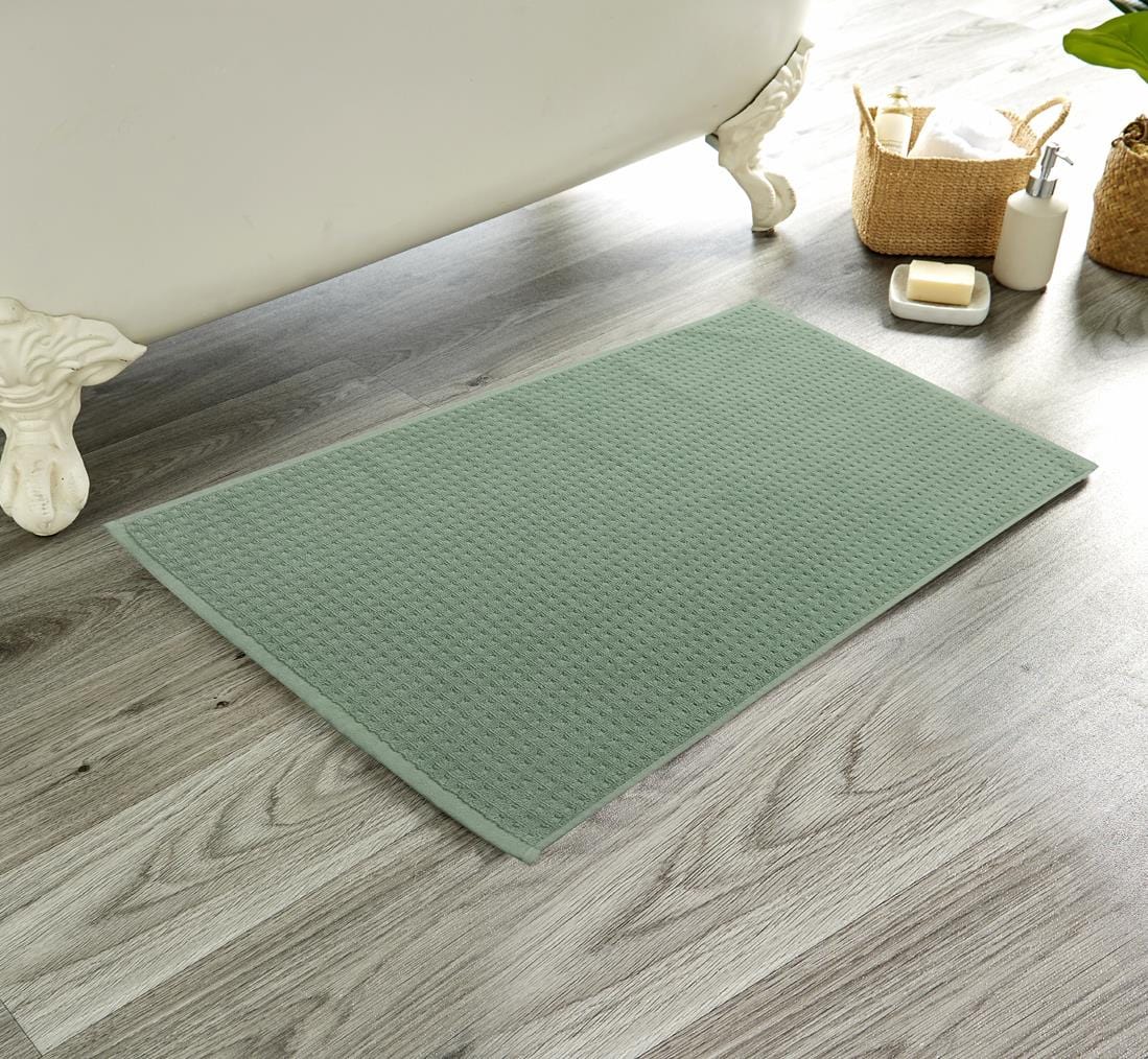 OLIVIA ROCCO Luxe Deep Cotton Pile Bath Mats Handcrafted Eco Friendly Absorbent Quick - Joe’s Haven