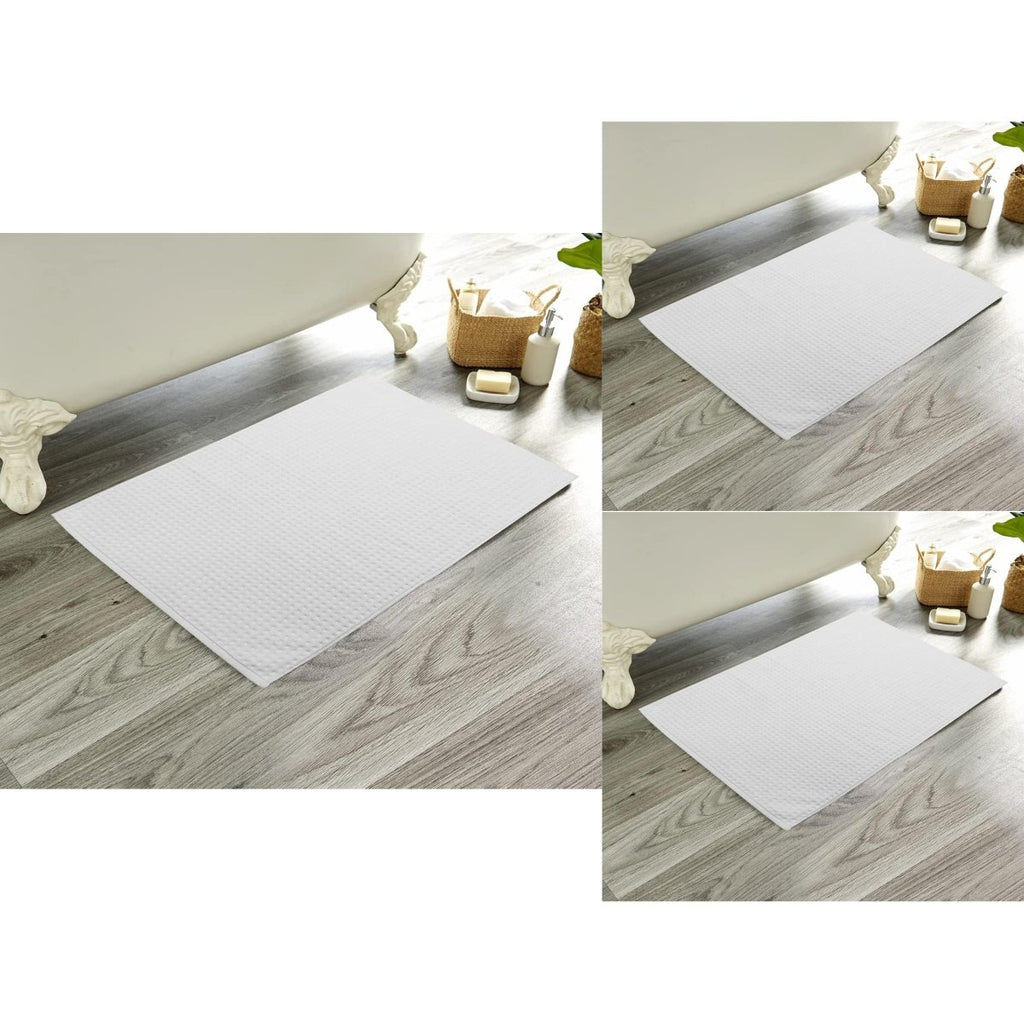 OLIVIA ROCCO Pack Of 3 Luxe Ultra-Soft Deep Cotton Pile Bathmats Eco-Friendly Absorbent - Joe’s Haven
