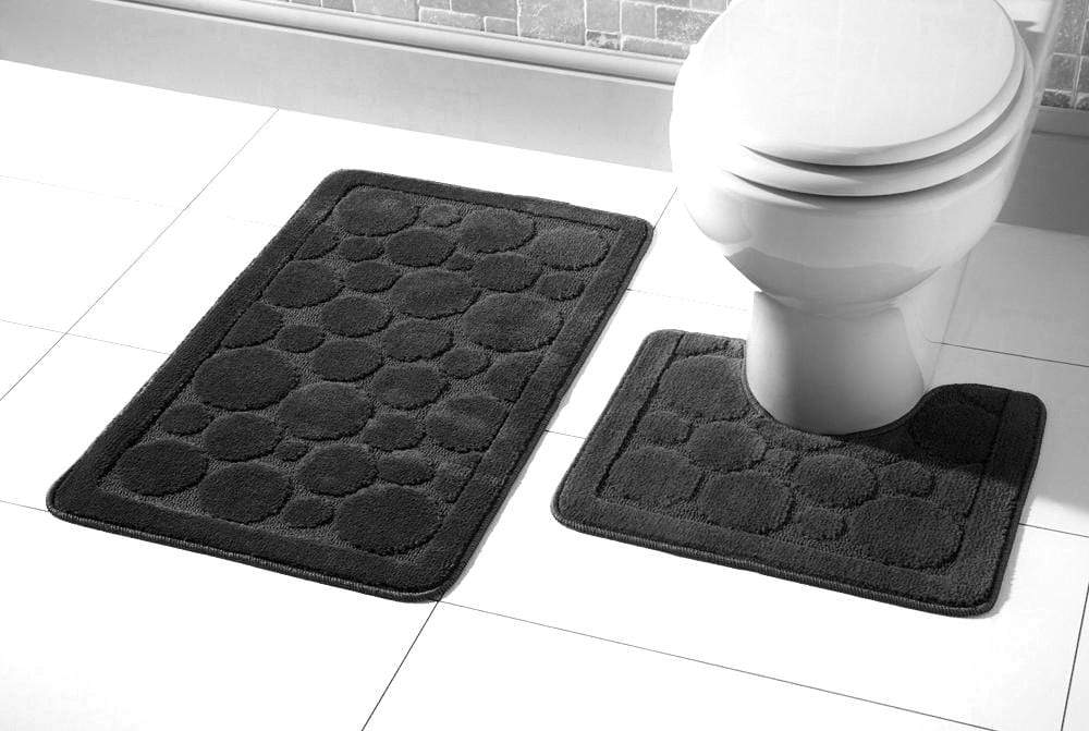 OLIVIA ROCCO Cali Bath Mat And Pedestal Set Ultra Soft Non Slip Highly Absorbent - Joe’s Haven