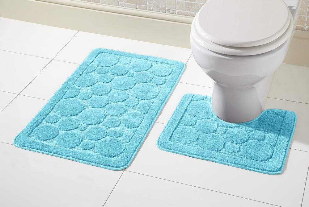 OLIVIA ROCCO Cali Bath Mat And Pedestal Set Ultra Soft Non Slip Highly Absorbent - Joe’s Haven
