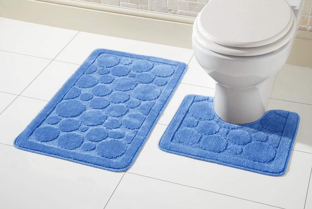 OLIVIA ROCCO Cali Bath Mat And Pedestal Set Ultra Soft Non Slip Highly Absorbent - Joe’s Haven