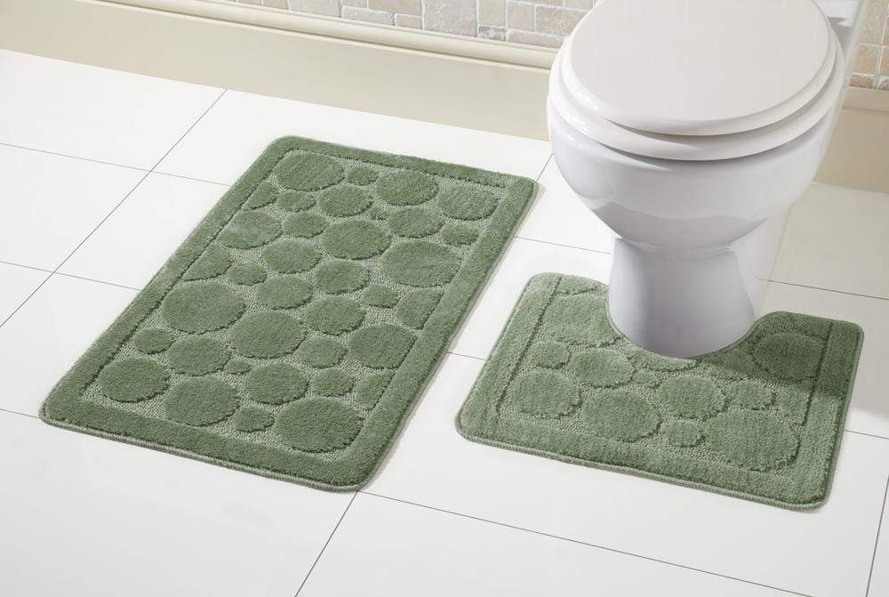 OLIVIA ROCCO Cali Bath Mat And Pedestal Set Ultra Soft Non Slip Highly Absorbent - Joe’s Haven