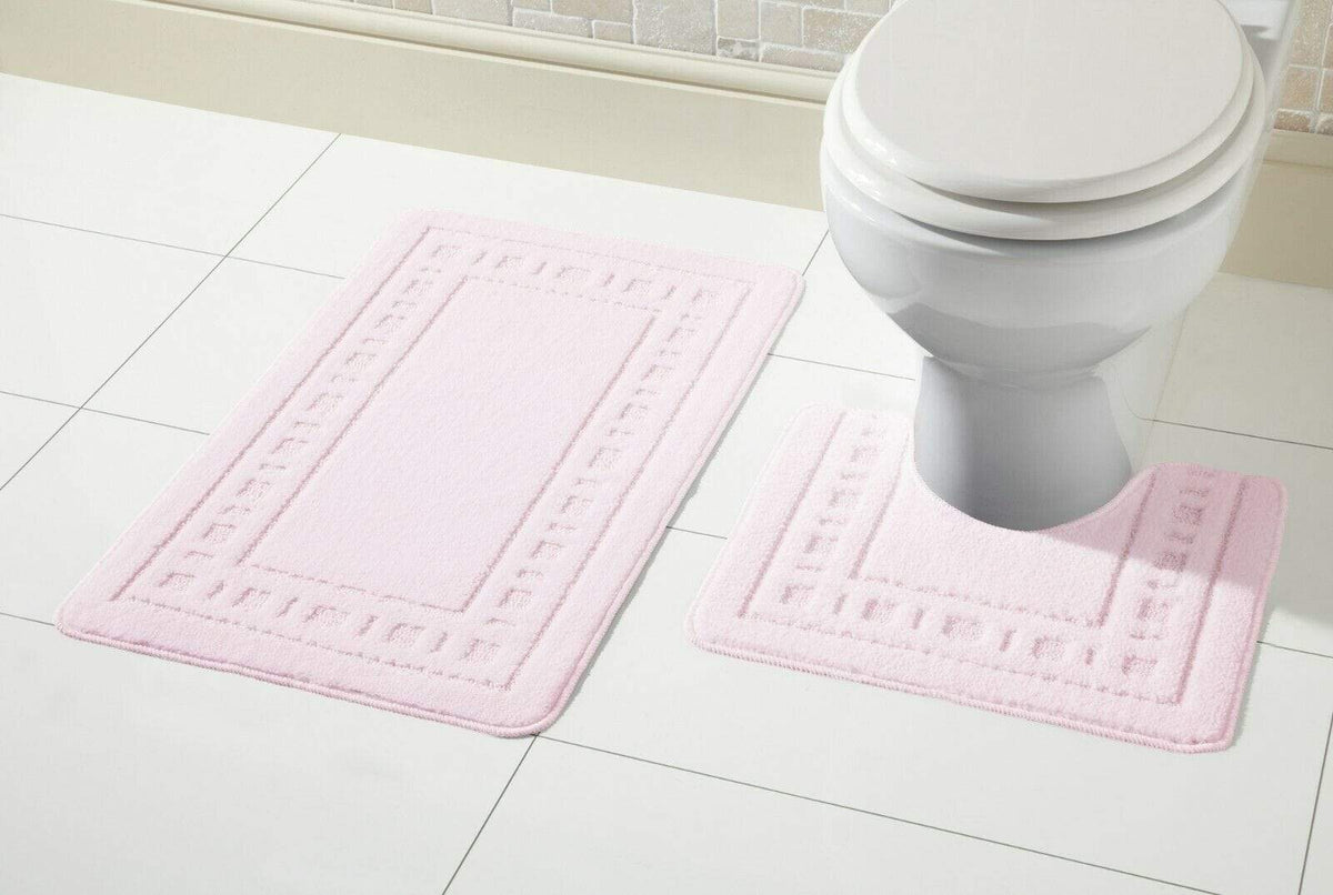 OLIVIA ROCCO Miami Bath Mat Set Ultra Absorbent Non Slip With Pedestal Multi colour - Joe’s Haven