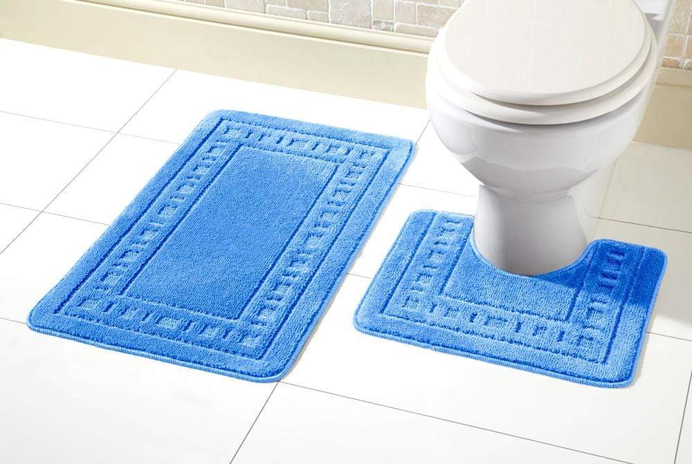 OLIVIA ROCCO Miami Bath Mat Set Ultra Absorbent Non Slip With Pedestal Multi colour - Joe’s Haven