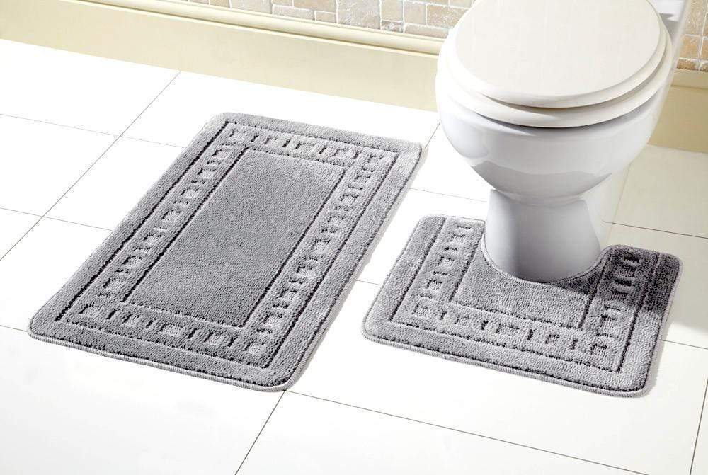OLIVIA ROCCO Miami Bath Mat Set Ultra Absorbent Non Slip With Pedestal Multi colour - Joe’s Haven