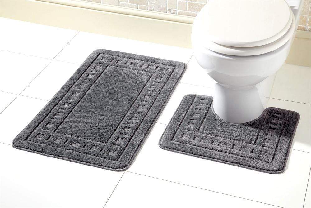 OLIVIA ROCCO Miami Bath Mat Set Ultra Absorbent Non Slip With Pedestal Multi colour - Joe’s Haven