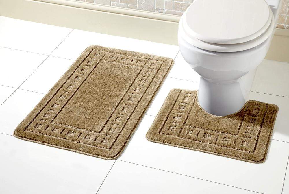 OLIVIA ROCCO Miami Bath Mat Set Ultra Absorbent Non Slip With Pedestal Multi colour - Joe’s Haven