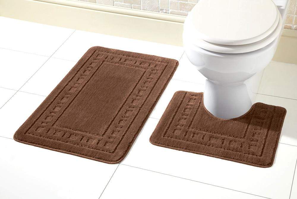 OLIVIA ROCCO Miami Bath Mat Set Ultra Absorbent Non Slip With Pedestal Multi colour - Joe’s Haven