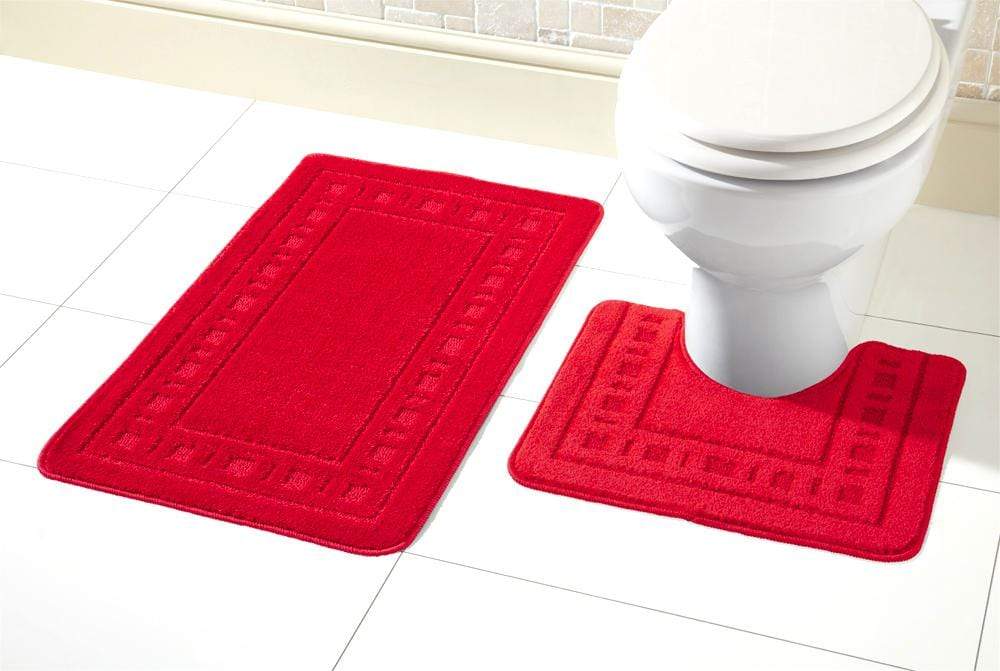 OLIVIA ROCCO Miami Bath Mat Set Ultra Absorbent Non Slip With Pedestal Multi colour - Joe’s Haven