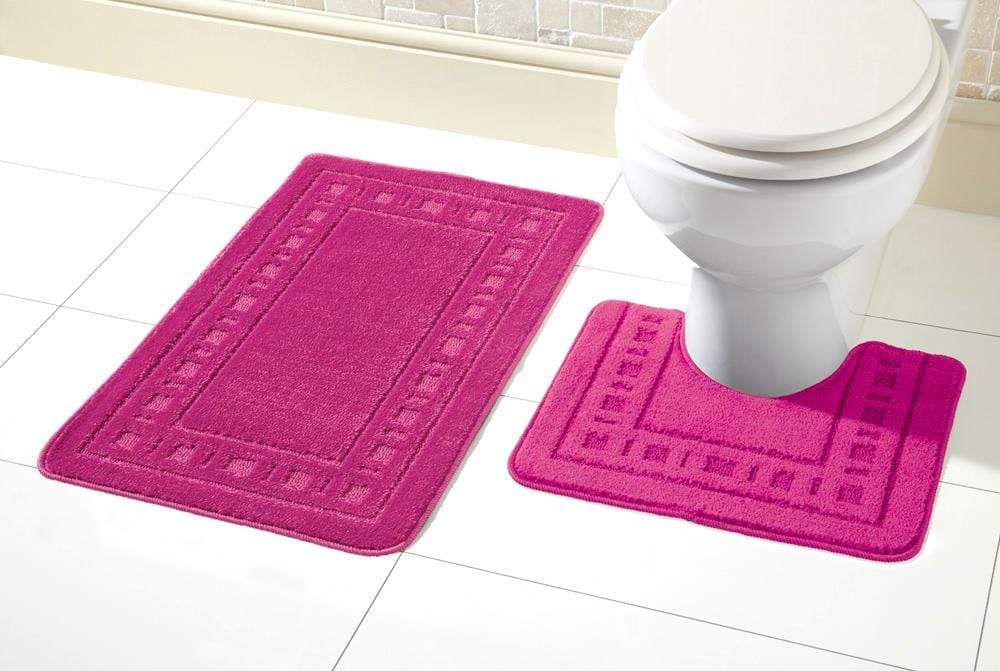 OLIVIA ROCCO Miami Bath Mat Set Ultra Absorbent Non Slip With Pedestal Multi colour - Joe’s Haven