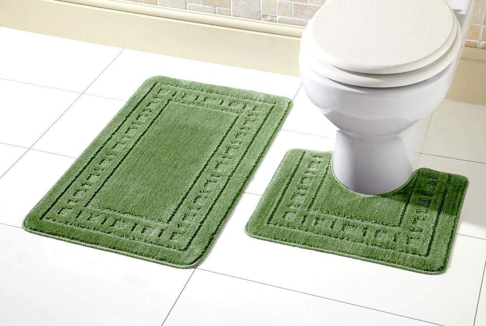 OLIVIA ROCCO Miami Bath Mat Set Ultra Absorbent Non Slip With Pedestal Multi colour - Joe’s Haven
