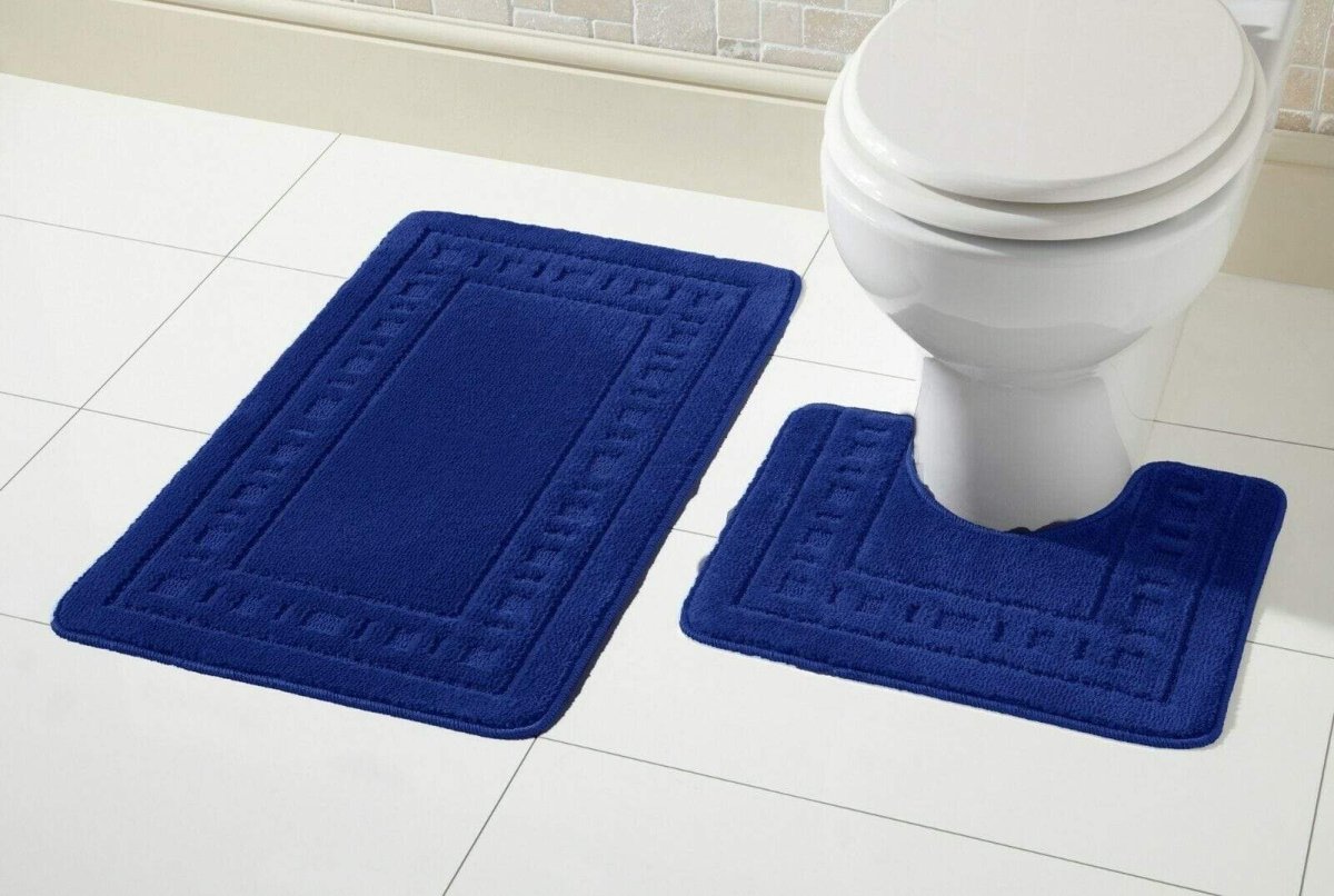 OLIVIA ROCCO Miami Bath Mat Set Ultra Absorbent Non Slip With Pedestal Multi colour - Joe’s Haven