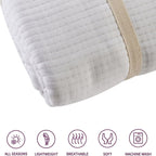 OLIVIA ROCCO Hotel Collection Quilted Bedspread 240x260 cm White and Grey 100% Sustainable Cotton Super Soft Easy - Care Home Essential - Joe’s Haven