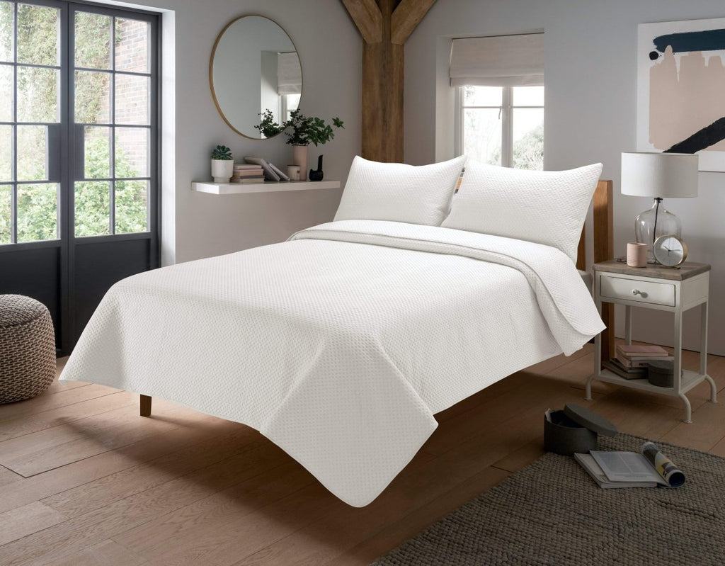 OLIVIA ROCCO Capri Embossed Luxury Bedspread Set With Quilted Throw And Duvet Matching - Joe’s Haven