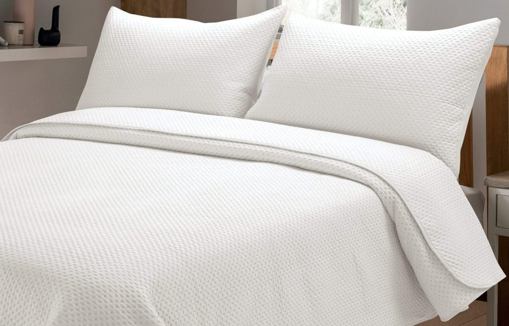 OLIVIA ROCCO Capri Embossed Luxury Bedspread Set With Quilted Throw And Duvet Matching - Joe’s Haven
