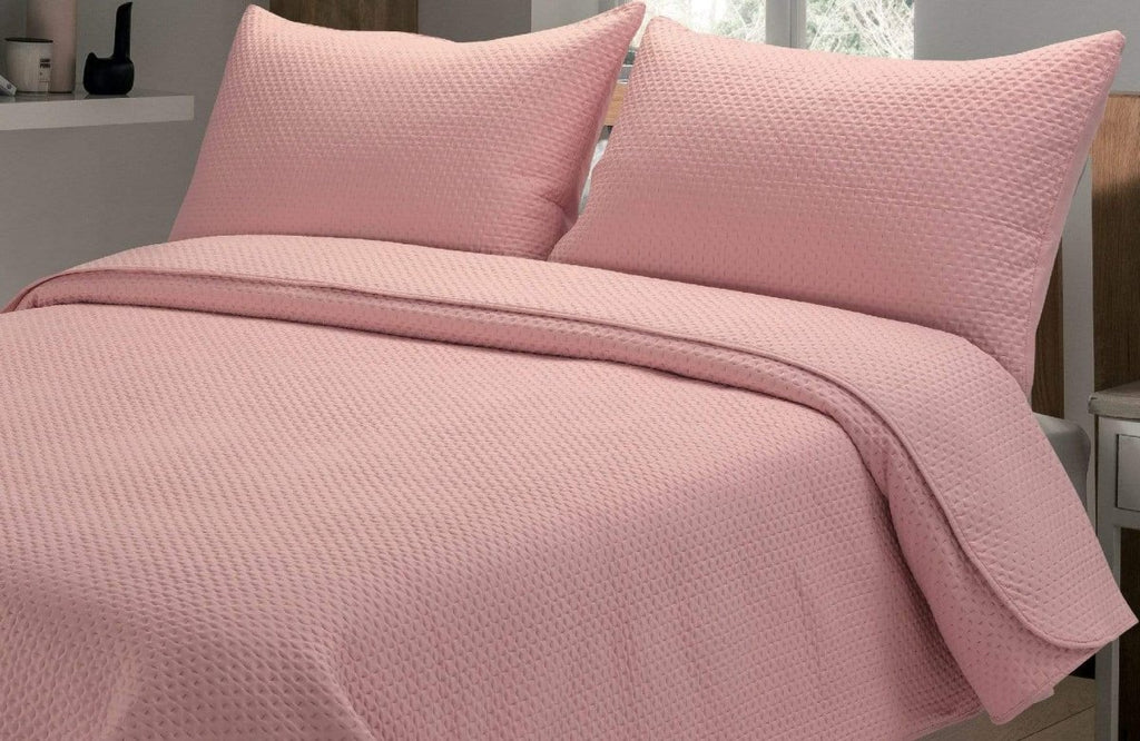 OLIVIA ROCCO Capri Embossed Luxury Bedspread Set With Quilted Throw And Duvet Matching - Joe’s Haven