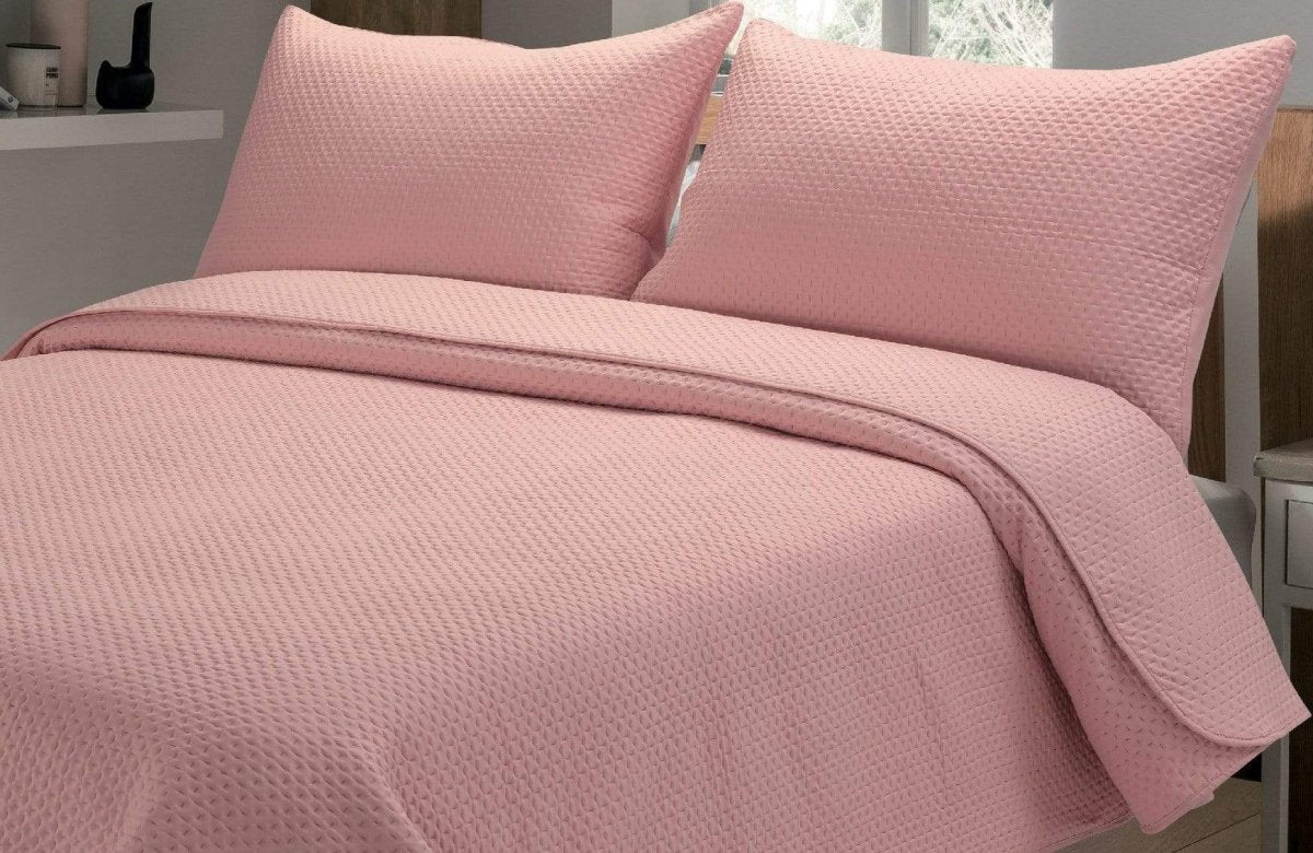 OLIVIA ROCCO Capri Embossed Luxury Bedspread Set With Quilted Throw And Duvet Matching - Joe’s Haven
