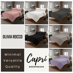 OLIVIA ROCCO Capri Embossed Luxury Bedspread Set With Quilted Throw And Duvet Matching - Joe’s Haven