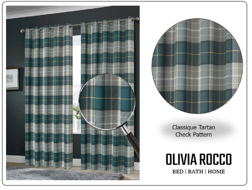OLIVIA ROCCO Blackout Thermal Curtains Check Marble Design Light Blocking Panels Multiple - Joe’s Haven