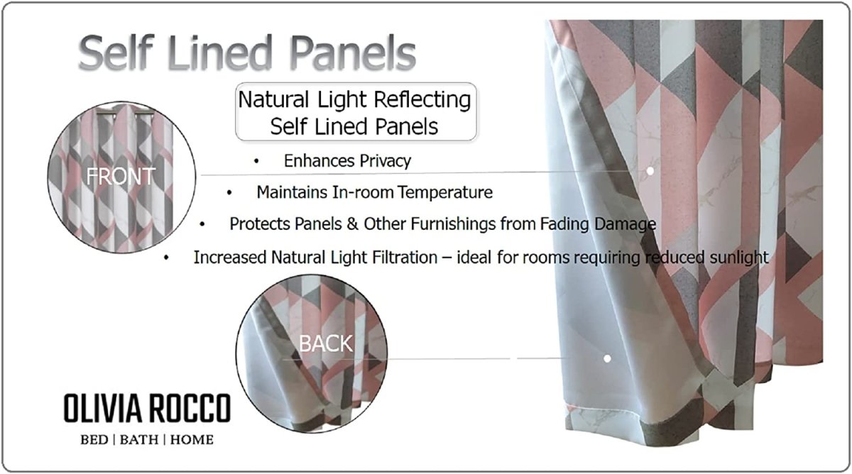 OLIVIA ROCCO Blackout Thermal Curtains Check Marble Design Light Blocking Panels Multiple - Joe’s Haven