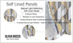 OLIVIA ROCCO Blackout Thermal Curtains Check Marble Design Light Blocking Panels Multiple - Joe’s Haven