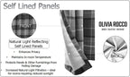 OLIVIA ROCCO Blackout Thermal Curtains Check Marble Design Light Blocking Panels Multiple - Joe’s Haven