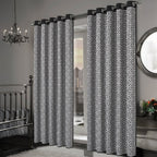 OLIVIA ROCCO Milano Geometric Blackout Curtains Thermal Insulated Eyelet Pair Pencil Pleat - Joe’s Haven