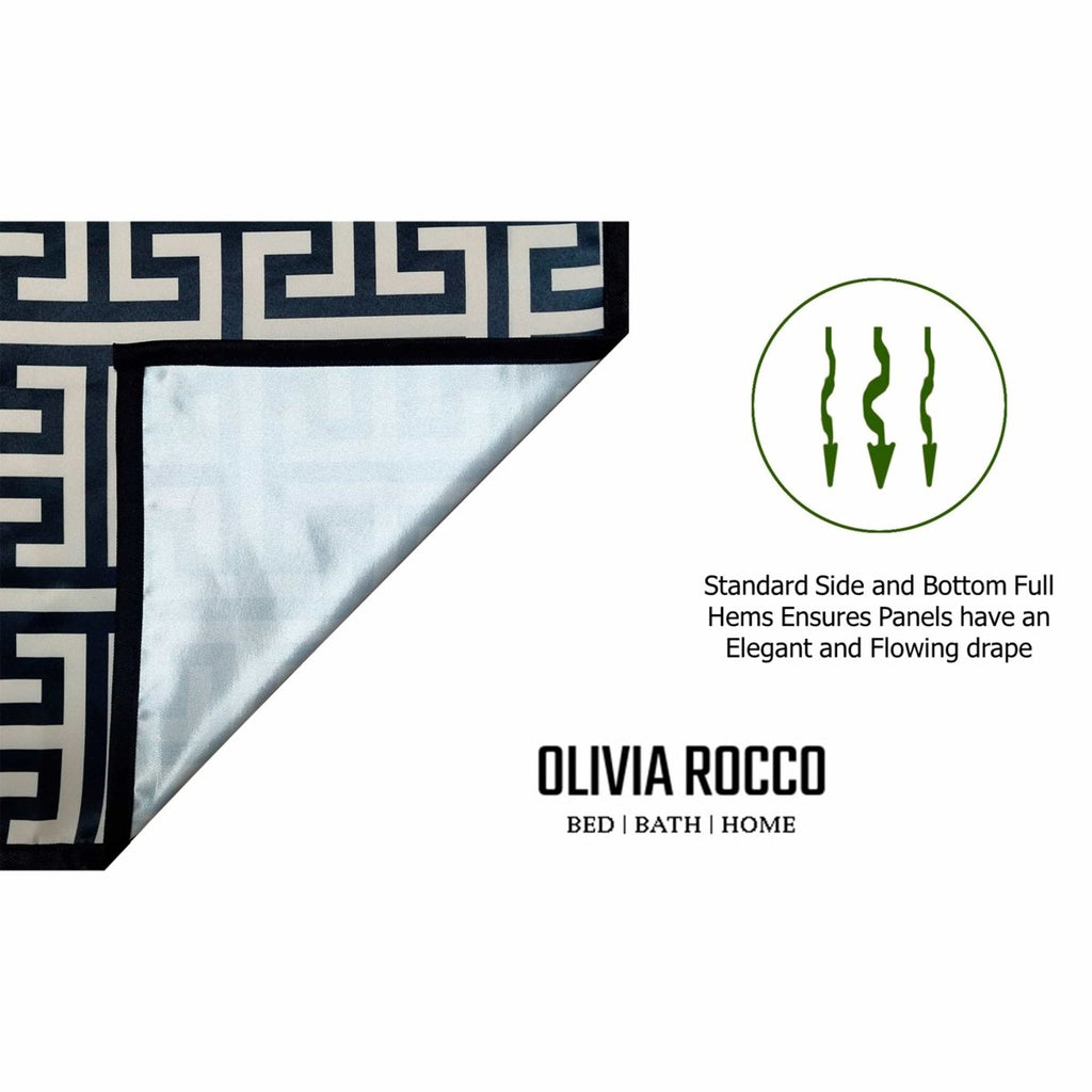 OLIVIA ROCCO Milano Geometric Blackout Curtains Thermal Insulated Eyelet Pair Pencil Pleat - Joe’s Haven