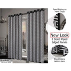OLIVIA ROCCO Milano Geometric Blackout Curtains Thermal Insulated Eyelet Pair Pencil Pleat - Joe’s Haven