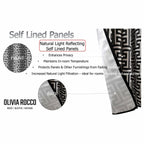 OLIVIA ROCCO Milano Geometric Blackout Curtains Thermal Insulated Eyelet Pair Pencil Pleat - Joe’s Haven