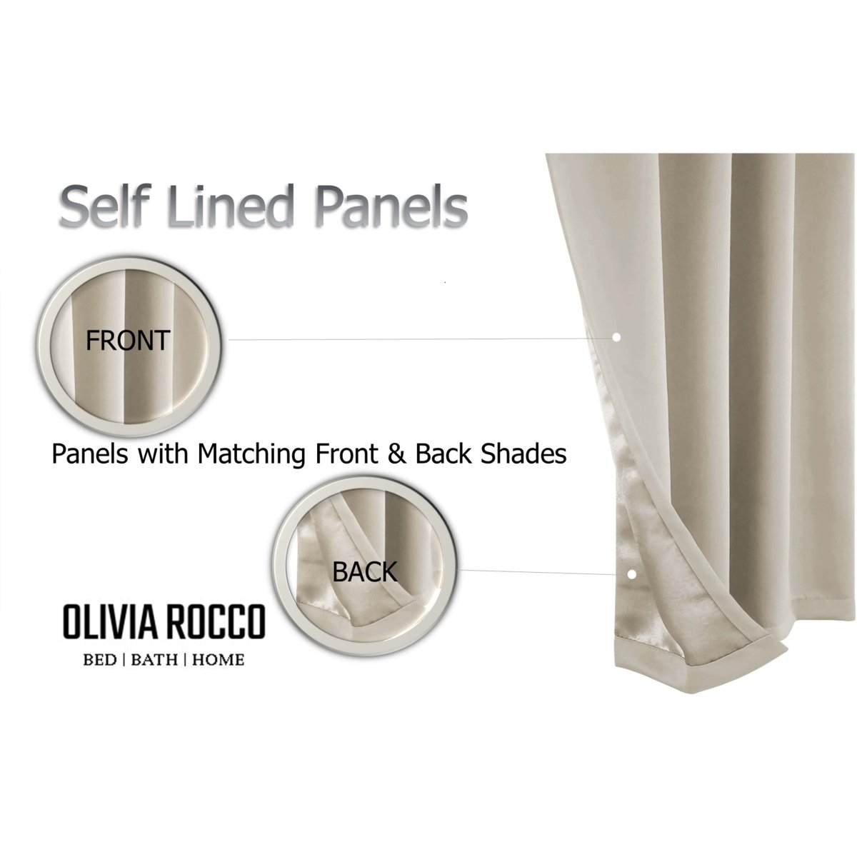 OLIVIA ROCCO Blackout Thermal Eyelet Curtains Natural colour Energy Efficient Ring Top - Joe’s Haven