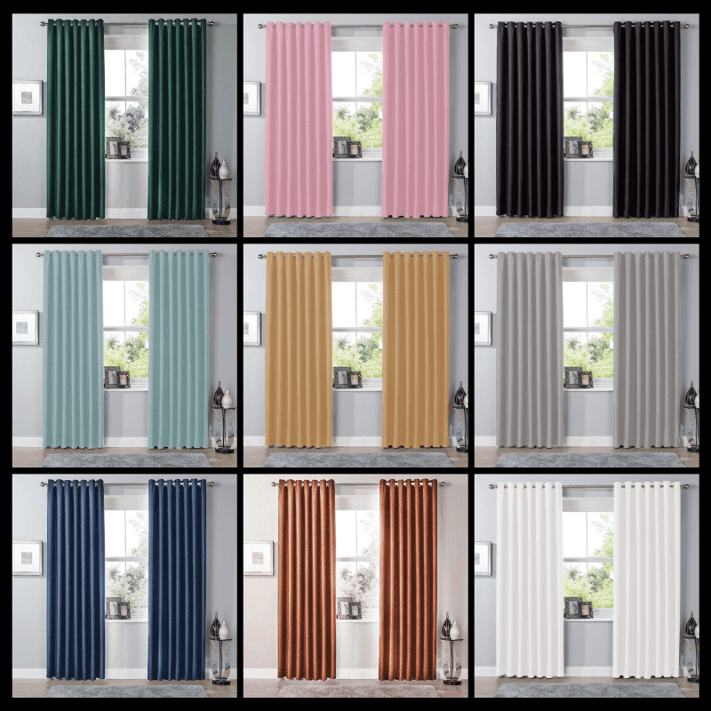 OLIVIA ROCCO Thermal Blackout Curtains For Room Darkening Panels 12 Colours Multiple Sizes - Joe’s Haven