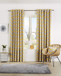 OLIVIA ROCCO Chevron Curtain Panels With Matching Cushion Covers Cotton Mix Easy Care - Joe’s Haven