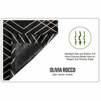 OLIVIA ROCCO Geometric Sparkle Blackout Curtains Black Thermal Insulated Eyelet Ring Top - Joe’s Haven