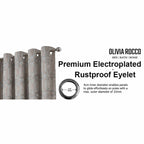 OLIVIA ROCCO Luxe Geo Velvet Eyelet Curtains Champagne Thermal Insulated Soundproof - Joe’s Haven